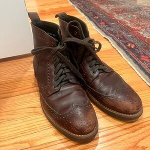 Thursday Boot Company Brown Leather Brogue Boots